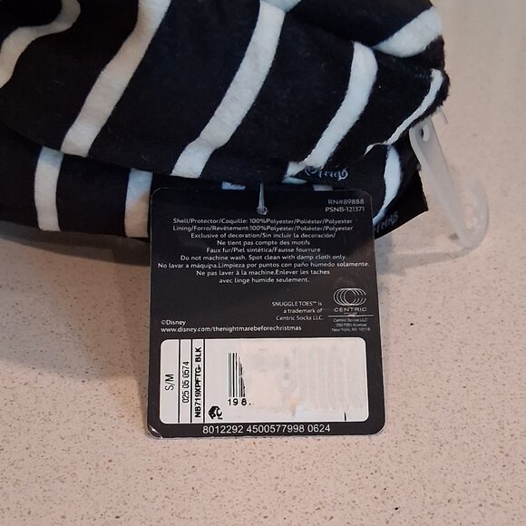 Disney Jack Skeleton Nightmare Before Christmas Slippers Women's Size S/M - Picture 6 of 15